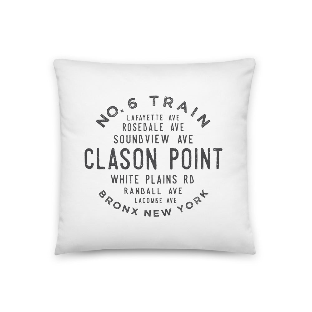 Clason Point Bronx NYC Pillow