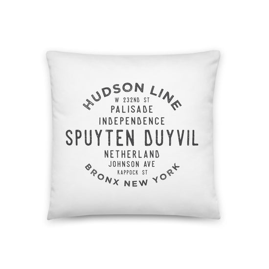 Spuyten Duyvil Bronx NYC Pillow