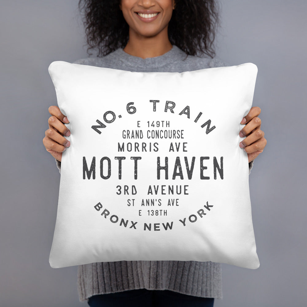 Mott Haven Bronx NYC Pillow