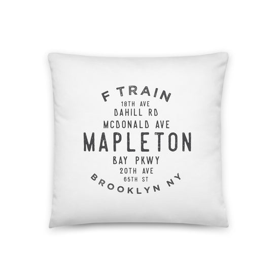 Mapleton Brooklyn NYC Pillow