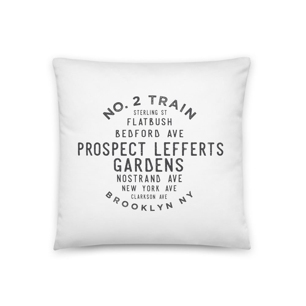 Prospect Lefferts Gardens Brooklyn NYC Pillow