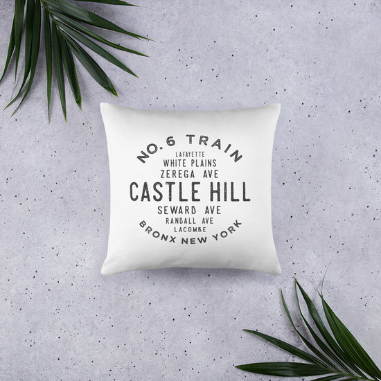 Castle Hill Bronx NYC Pillow