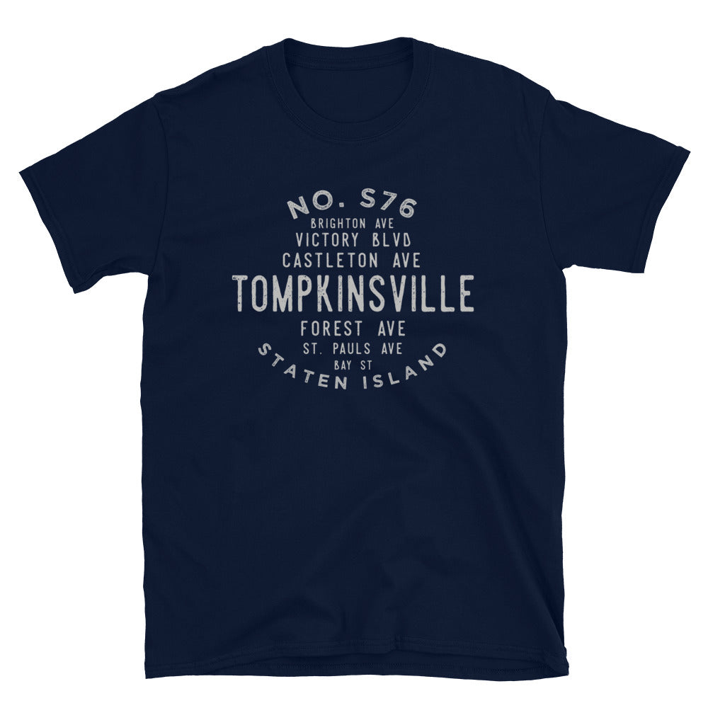 Tompkinsville Staten Island NYC Adult Mens Grid Tee