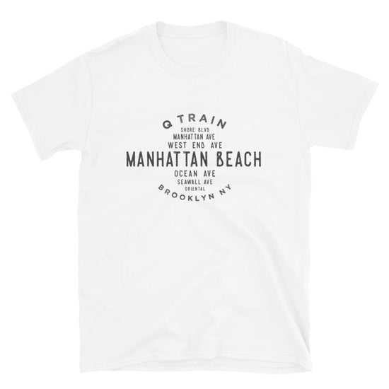Manhattan Beach Brooklyn NYC Adult Mens Grid Tee