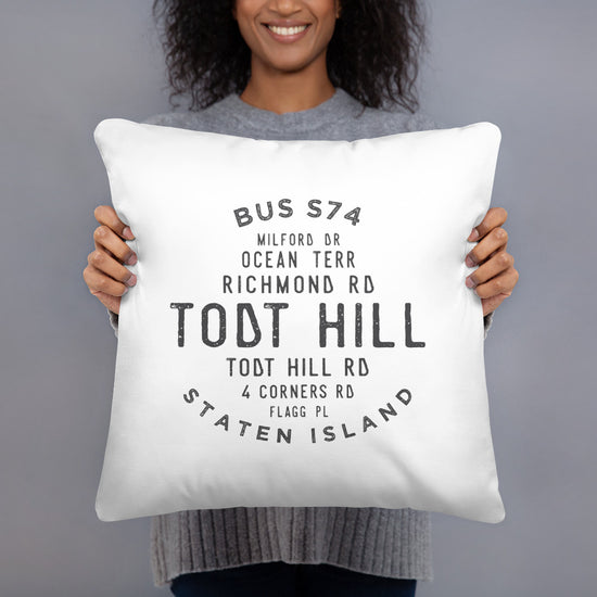 Todt Hill Staten Island NYC Pillow
