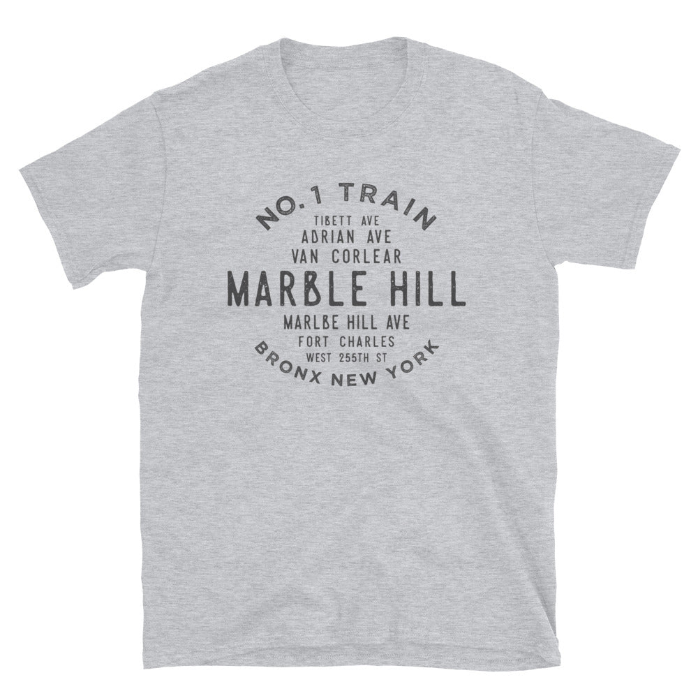 Marble Hill Bronx NYC Adult Mens Grid Tee