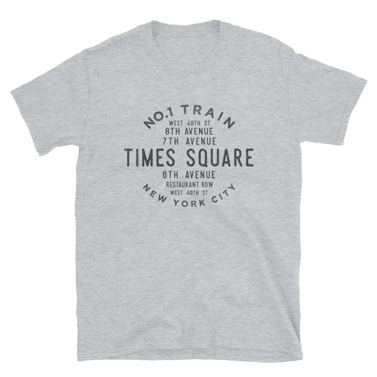 Times Square Manhattan NYC Adult Mens Grid Tee