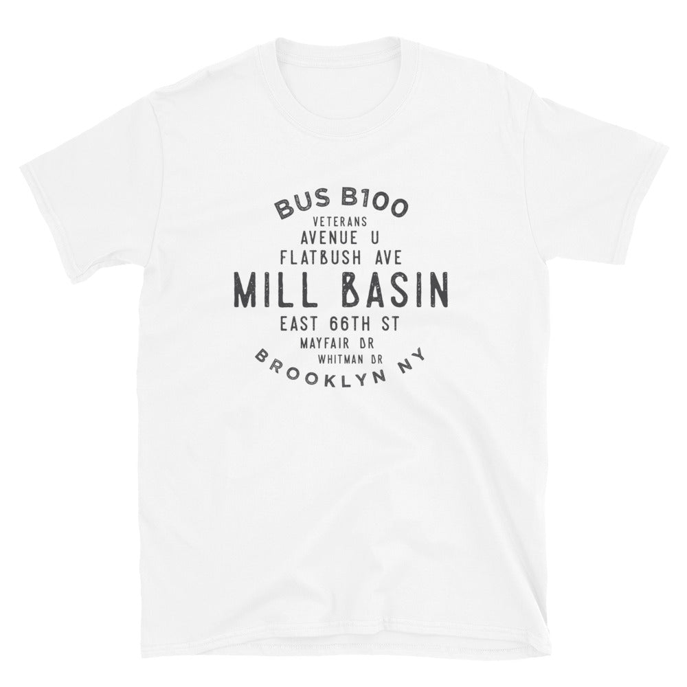 Mill Basin Brooklyn NYC Adult Mens Grid Tee