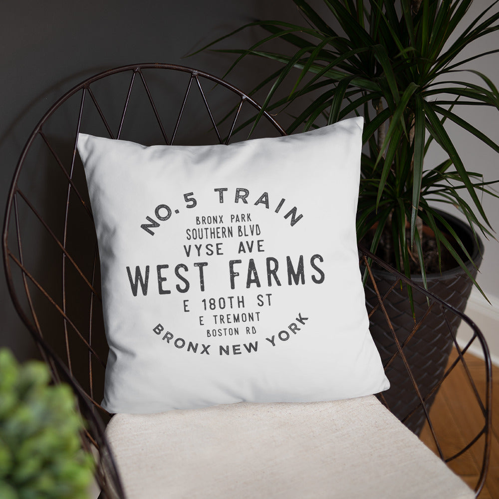West Farms Bronx NYC Pillow