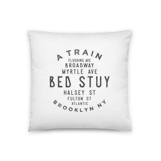 Bed Stuy Brooklyn NYC Pillow