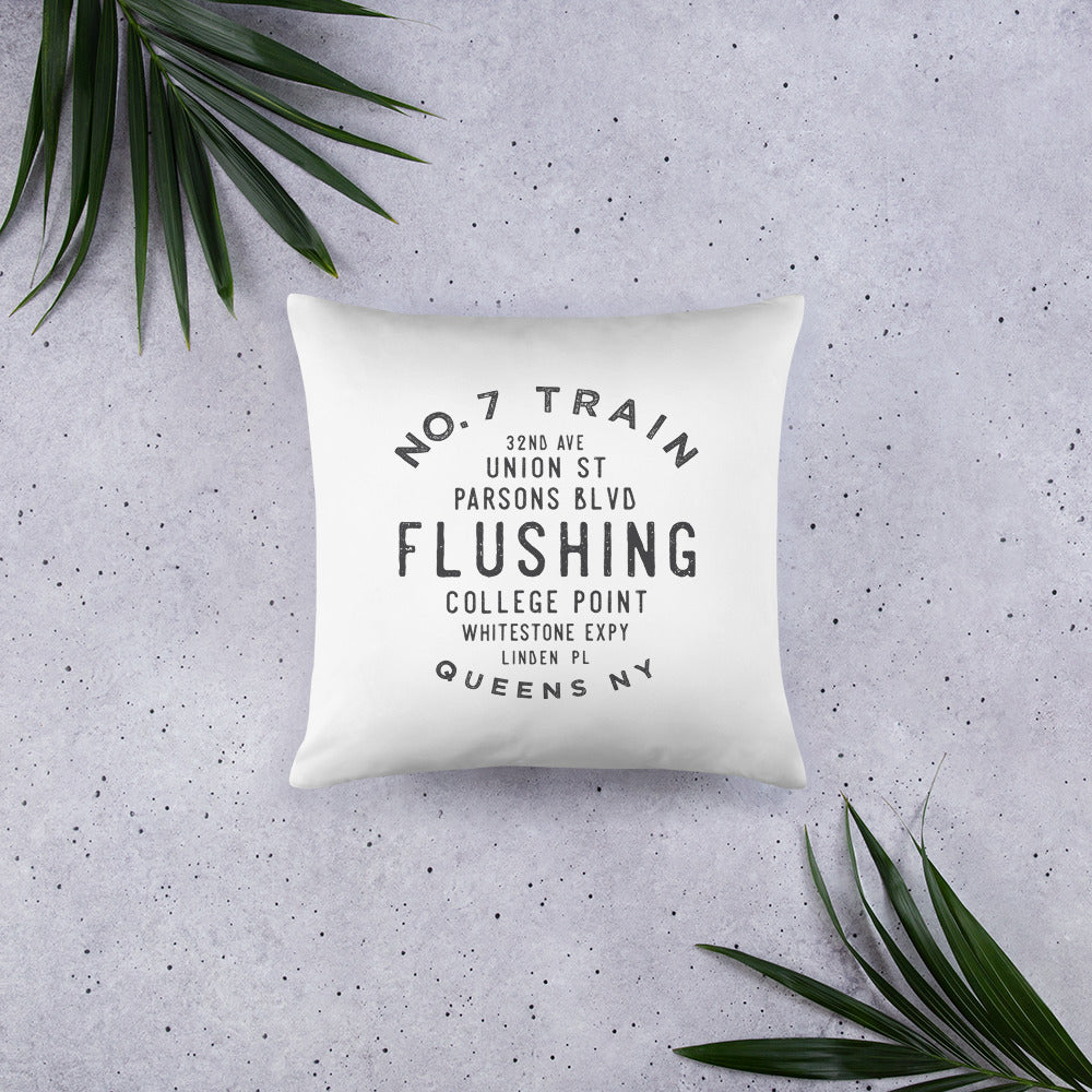 Flushing Queens NYC Pillow