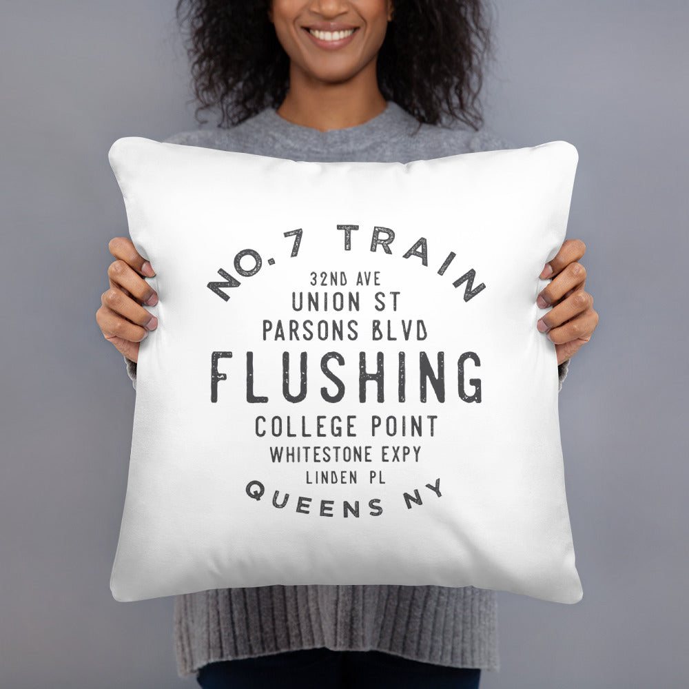 Flushing Queens NYC Pillow