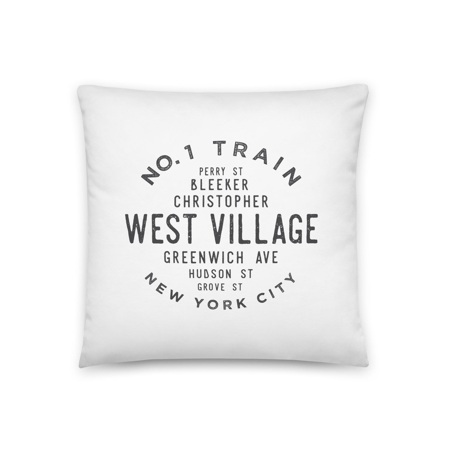 West Village Manhattan NYC Pillow