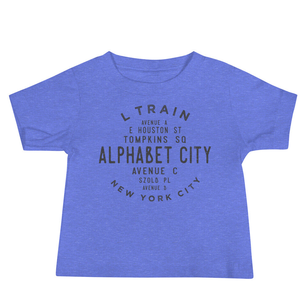 Alphabet City Manhattan NYC Baby Jersey Tee