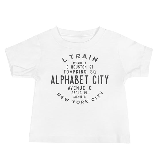 Alphabet City Manhattan NYC Baby Jersey Tee