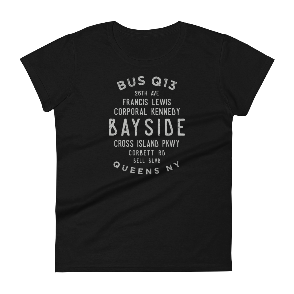 Bayside Queens NYC Women's Grid Tee