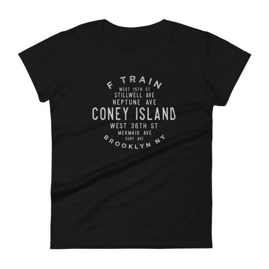 Coney Island Brooklyn NYC Women's Grid Tee