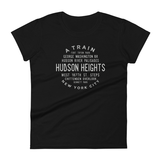 Hudson Heights Manhattan NYC Women's Grid Tee