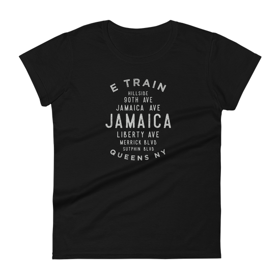 Jamaica Queens NYC Women's Grid Tee