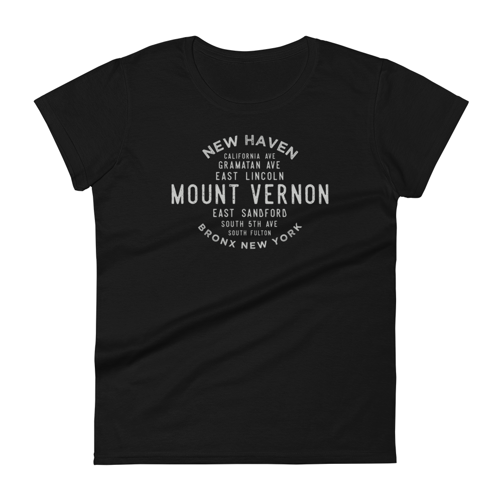 Mount Vernon Bronx NYC Women's Grid Tee