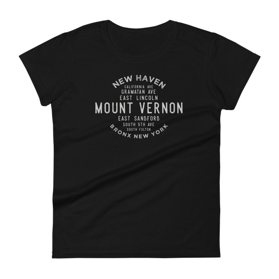 Mount Vernon Bronx NYC Women's Grid Tee