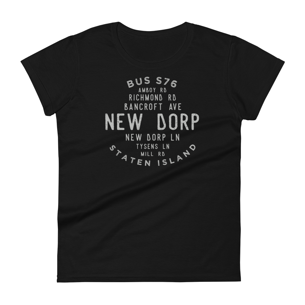 New Dorp Staten Island NYC Women's Grid Tee