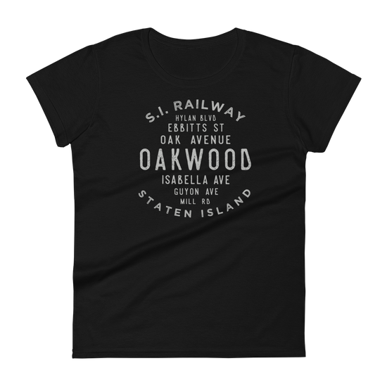 Oakwood Staten Island NYC Women's Grid Tee