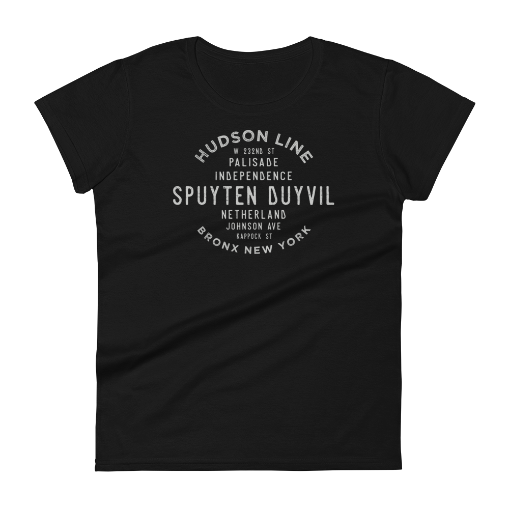 Spuyten Duyvil Bronx NYC Women's Grid Tee