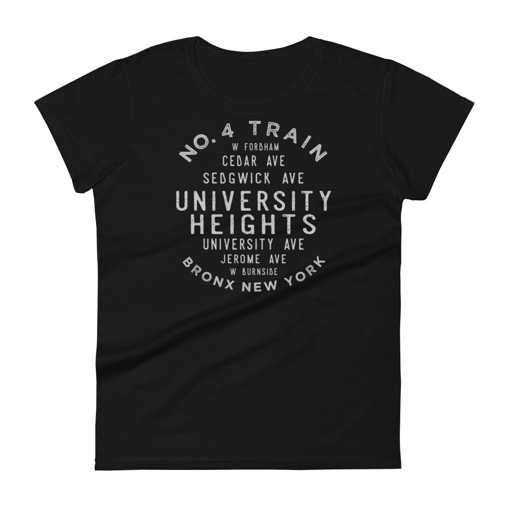 University Heights Bronx NYC Women's Grid Tee