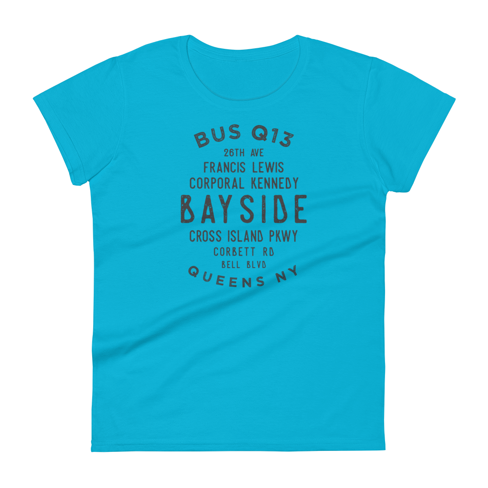 Bayside Queens NYC Women's Grid Tee