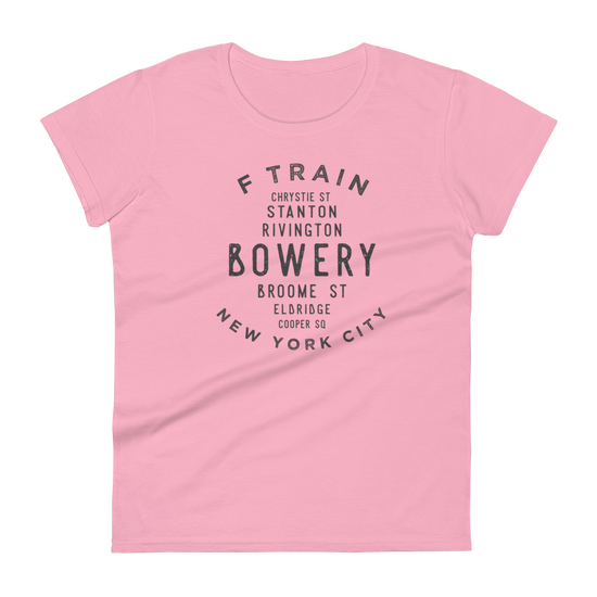 Bowery Manhattan NYC Women's Grid Tee