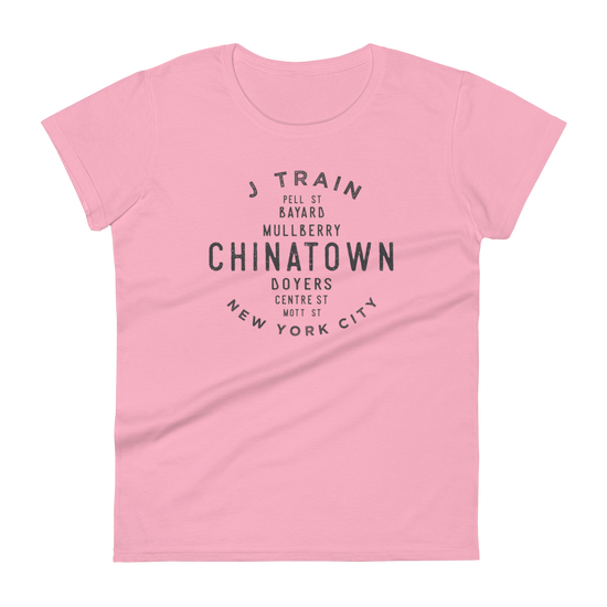 Chinatown Manhattan NYC Women's Grid Tee