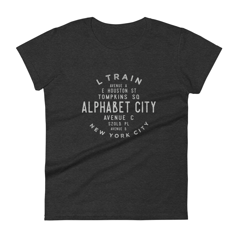 Alphabet City Manhattan NYC Women's Grid Tee