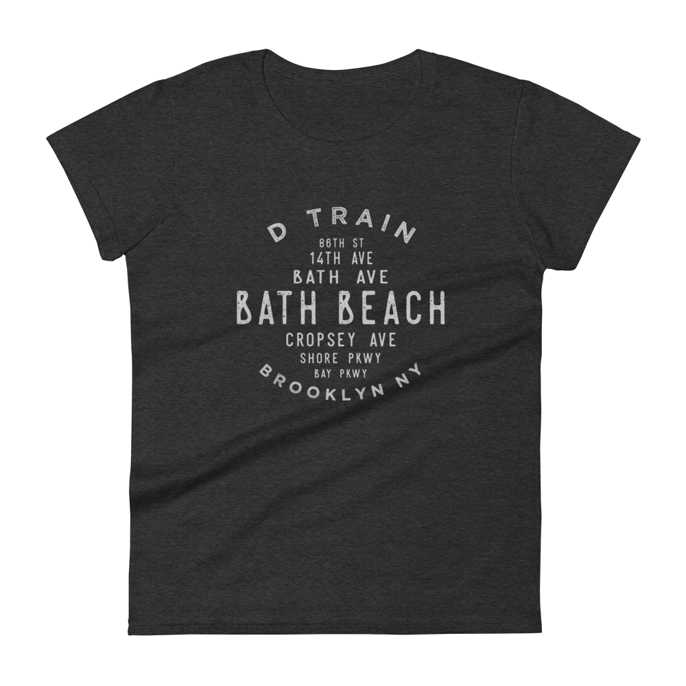 Bath Beach Brooklyn NYC Women's Grid Tee