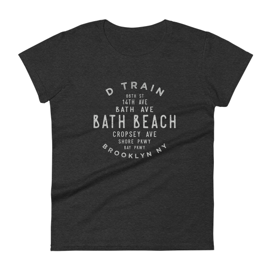 Bath Beach Brooklyn NYC Women's Grid Tee