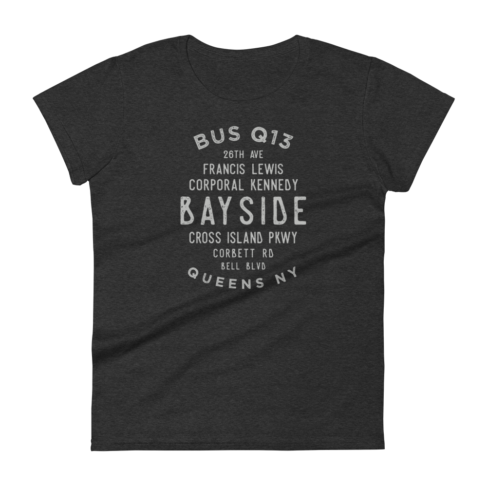 Bayside Queens NYC Women's Grid Tee