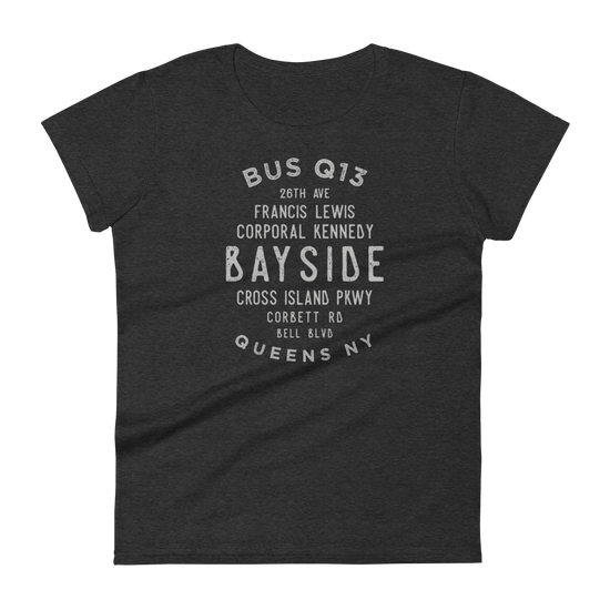 Bayside Queens NYC Women's Grid Tee