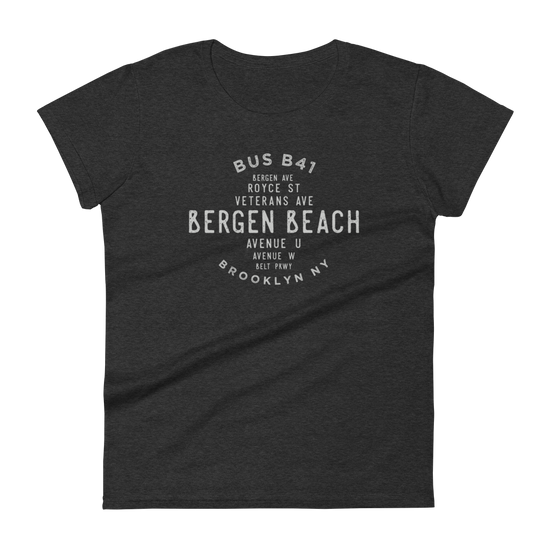 Bergen Beach Brooklyn NYC Women's Grid Tee