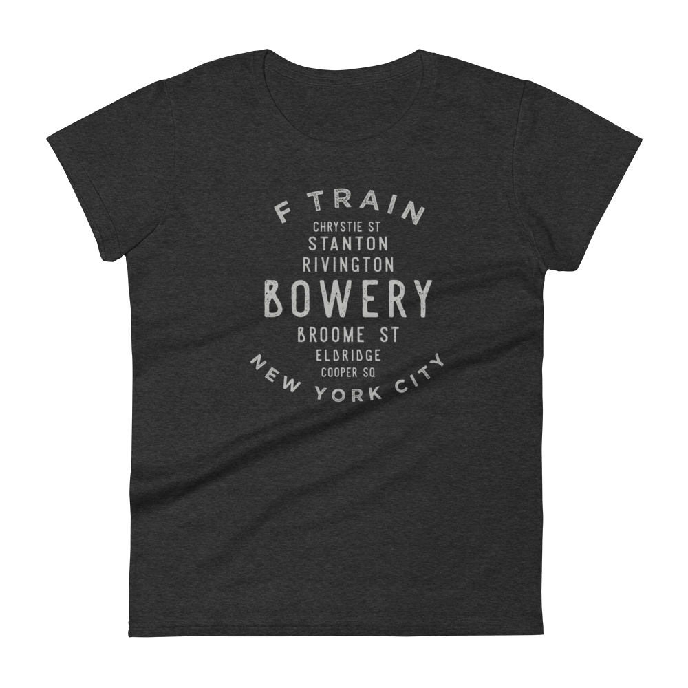 Bowery Manhattan NYC Women's Grid Tee