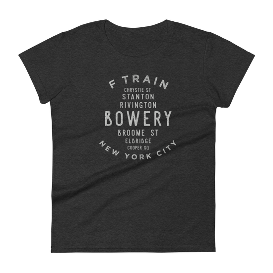 Bowery Manhattan NYC Women's Grid Tee