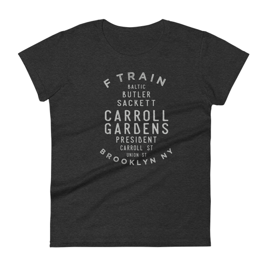 Carroll Gardens Brooklyn NYC Women's Grid Tee