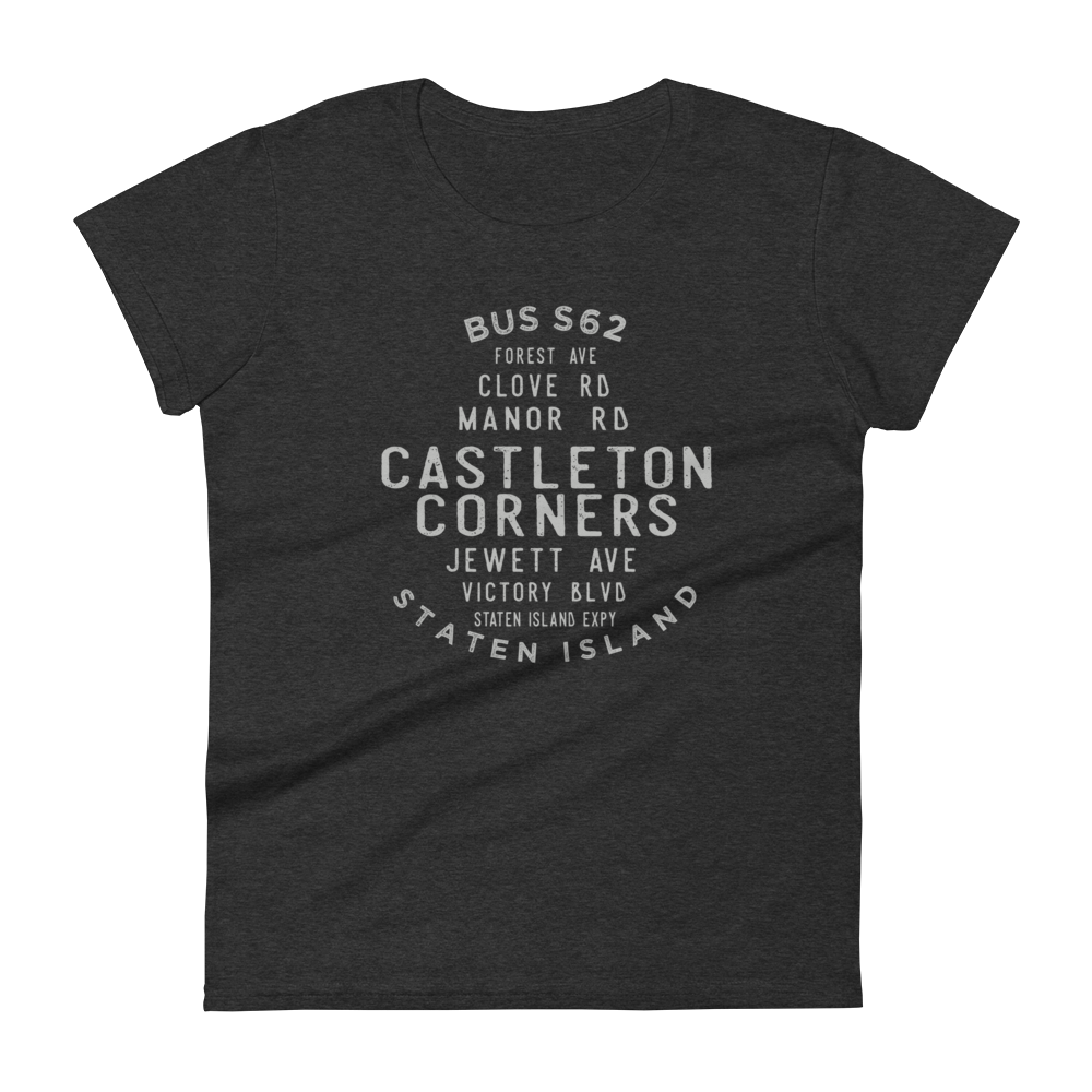 Castleton Corners Staten Island NYC Women's Grid Tee