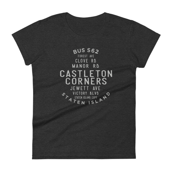 Castleton Corners Staten Island NYC Women's Grid Tee