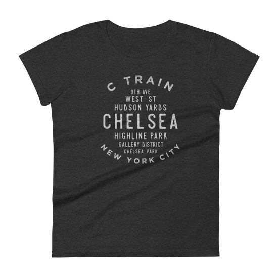 Chelsea Manhattan NYC Women's Grid Tee