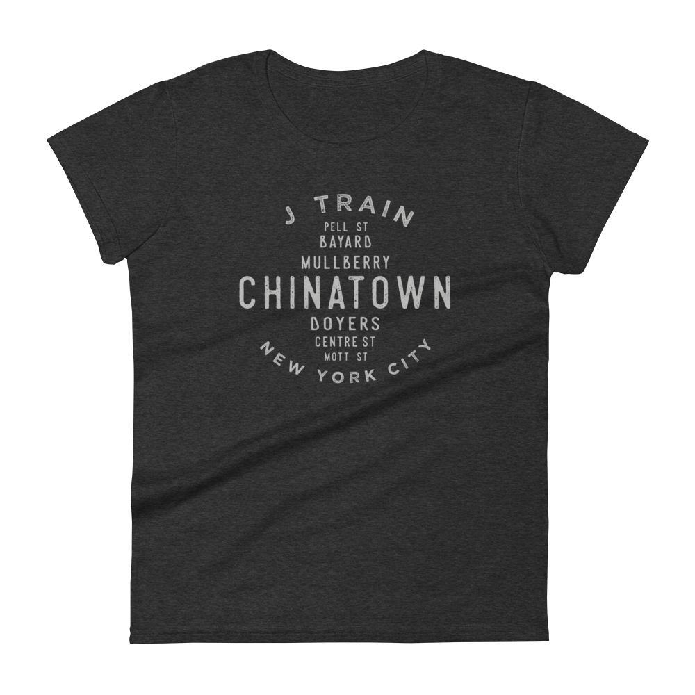 Chinatown Manhattan NYC Women's Grid Tee