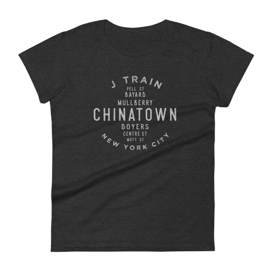 Chinatown Manhattan NYC Women's Grid Tee