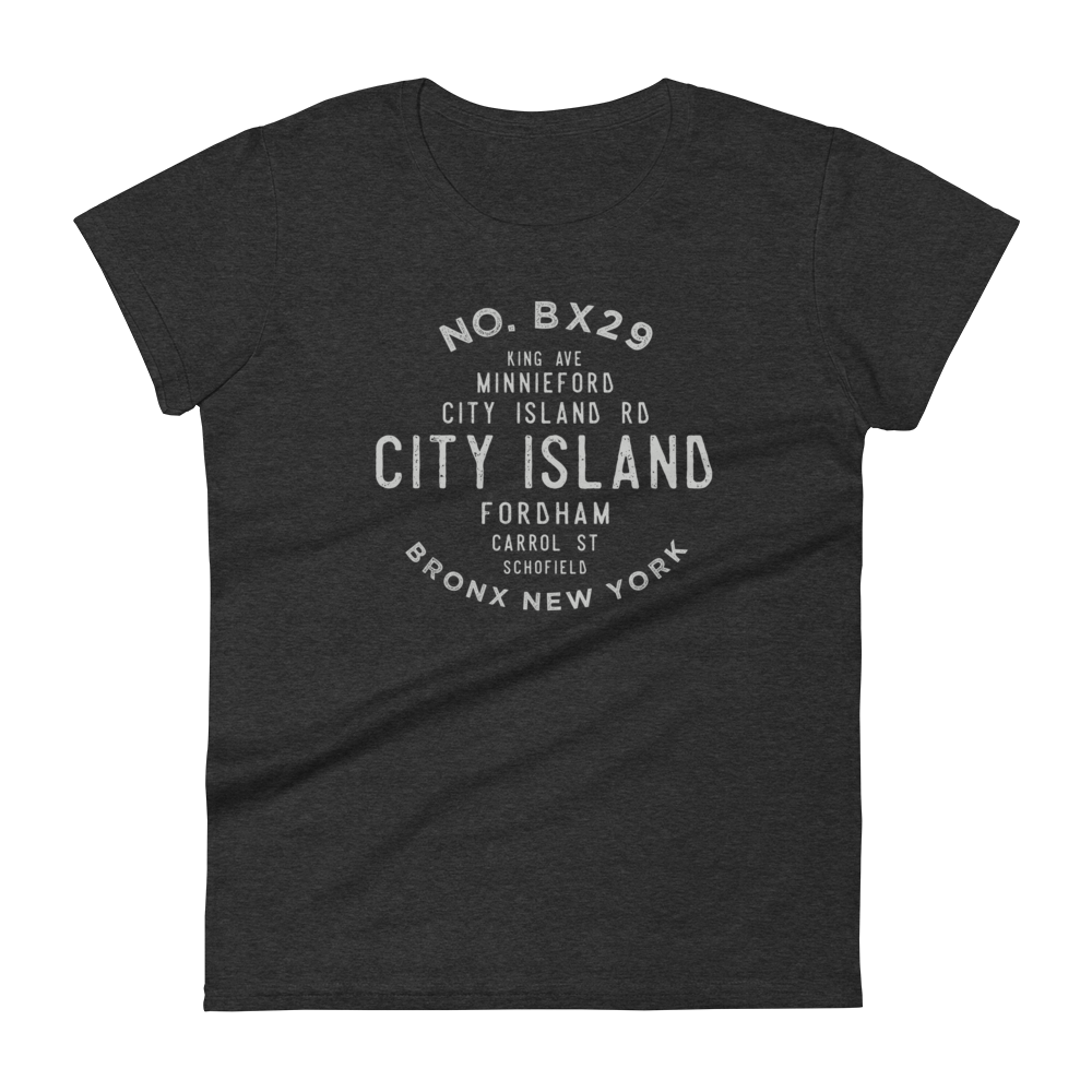 City Island Bronx NYC Women's Grid Tee