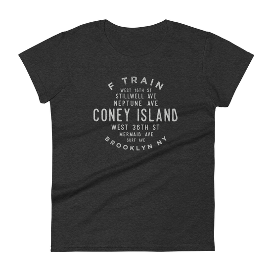 Coney Island Brooklyn NYC Women's Grid Tee