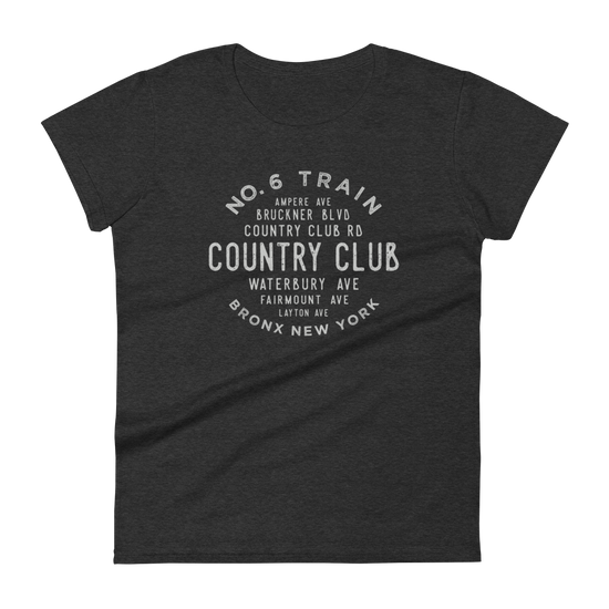 Country Club Bronx NYC Women's  Grid Tee