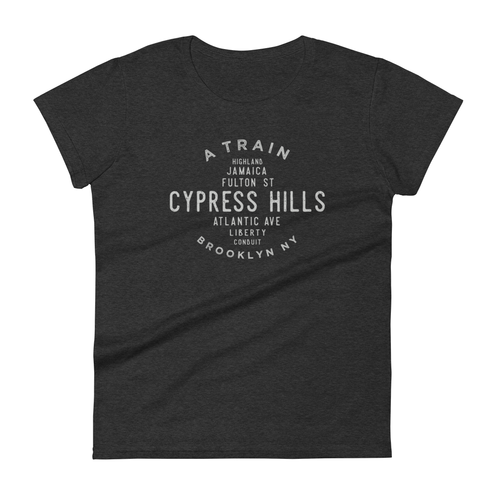 Cypress Hills Brooklyn NYC Women's Grid Tee